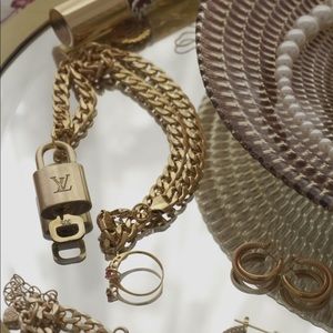Louis Vuitton Lock Necklace - chunky & thin chain
